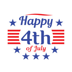 4th of July Typography Vector Art | Patriotic Independence Day Illustration