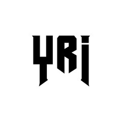 YRI letter logo design for technology company. YRI logo design black and white color combination. YRI logo, YRI vector, YRI design, YRI icon, YRI alphabet. YRI typography logo design.