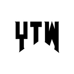 YTW letter logo design for technology company. YTW logo design black and white color combination. YTW logo, YTW vector, YTW design, YTW icon, YTW alphabet. YTW typography logo design.