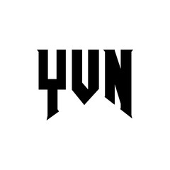 YVN letter logo design for technology company. YVN logo design black and white color combination. YVN logo, YVN vector, YVN design, YVN icon, YVN alphabet. YVN typography logo design.