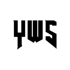 YWS letter logo design for technology company. YWS logo design black and white color combination. YWS logo, YWS vector, YWS design, YWS icon, YWS alphabet. YWS typography logo design.