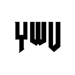 YWU letter logo design for technology company. YWU logo design black and white color combination. YWU logo, YWU vector, YWU design, YWU icon, YWU alphabet. YWU typography logo design.