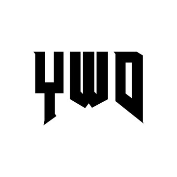 YWD letter logo design for technology company. YWD logo design black and white color combination. YWD logo, YWD vector, YWD design, YWD icon, YWD alphabet. YWD typography logo design.