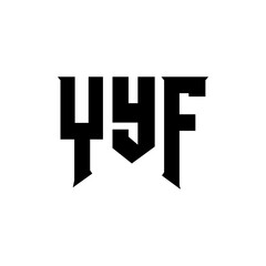 YYF letter logo design for technology company. YYF logo design black and white color combination. YYF logo, YYF vector, YYF design, YYF icon, YYF alphabet. YYF typography logo design.