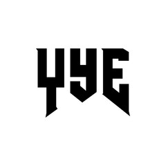 YYE letter logo design for technology company. YYE logo design black and white color combination. YYE logo, YYE vector, YYE design, YYE icon, YYE alphabet. YYE typography logo design.