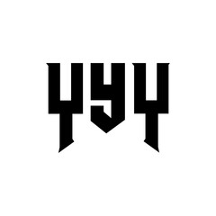 YYY letter logo design for technology company. YYY logo design black and white color combination. YYY logo, YYY vector, YYY design, YYY icon, YYY alphabet. YYY typography logo design.
