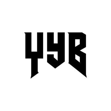 YYB letter logo design for technology company. YYB logo design black and white color combination. YYB logo, YYB vector, YYB design, YYB icon, YYB alphabet. YYB typography logo design.