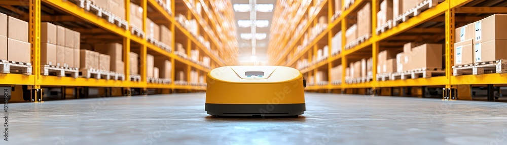 Aufkleber massive warehouse filled with autonomous robots for efficient logistics operations