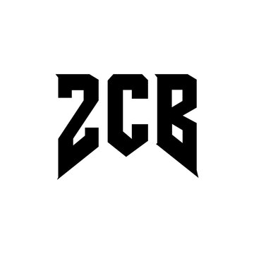 ZCB letter logo design for technology company. ZCB logo design black and white color combination. ZCB logo, ZCB vector, ZCB design, ZCB icon, ZCB alphabet. ZCB typography logo design.