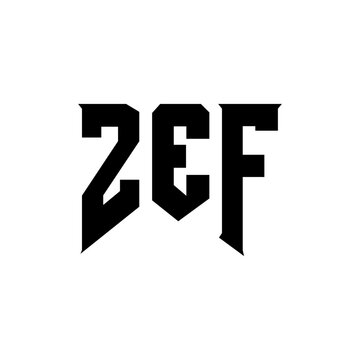 ZEF letter logo design for technology company. ZEF logo design black and white color combination. ZEF logo, ZEF vector, ZEF design, ZEF icon, ZEF alphabet. ZEF typography logo design.