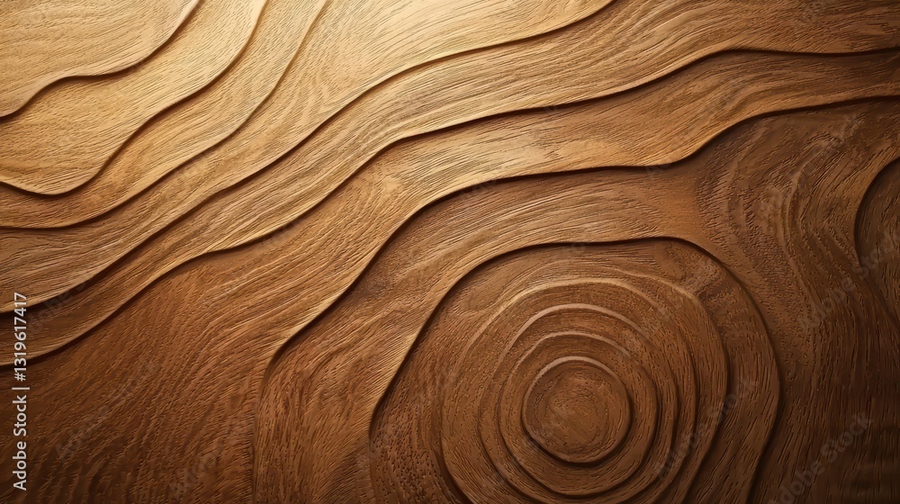 Poster natural wood surface with distinct grain patterns for background or texture applications