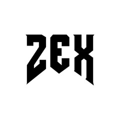 ZEX letter logo design for technology company. ZEX logo design black and white color combination. ZEX logo, ZEX vector, ZEX design, ZEX icon, ZEX alphabet. ZEX typography logo design.