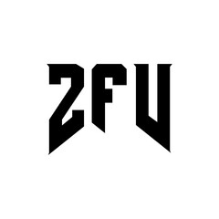 ZFV letter logo design for technology company. ZFV logo design black and white color combination. ZFV logo, ZFV vector, ZFV design, ZFV icon, ZFV alphabet. ZFV typography logo design.