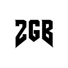 ZGB letter logo design for technology company. ZGB logo design black and white color combination. ZGB logo, ZGB vector, ZGB design, ZGB icon, ZGB alphabet. ZGB typography logo design.