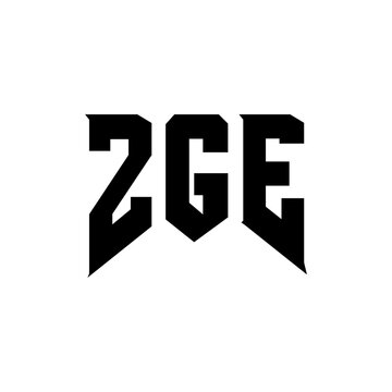 ZGE letter logo design for technology company. ZGE logo design black and white color combination. ZGE logo, ZGE vector, ZGE design, ZGE icon, ZGE alphabet. ZGE typography logo design.