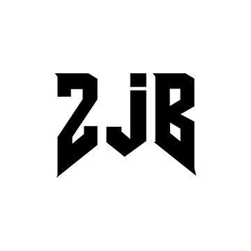 ZJB letter logo design for technology company. ZJB logo design black and white color combination. ZJB logo, ZJB vector, ZJB design, ZJB icon, ZJB alphabet. ZJB typography logo design.