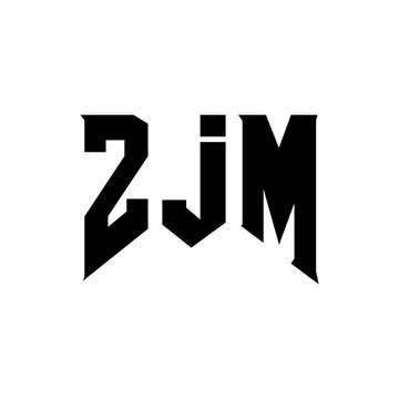 ZJM letter logo design for technology company. ZJM logo design black and white color combination. ZJM logo, ZJM vector, ZJM design, ZJM icon, ZJM alphabet. ZJM typography logo design.