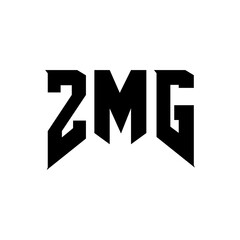 ZMG letter logo design for technology company. ZMG logo design black and white color combination. ZMG logo, ZMG vector, ZMG design, ZMG icon, ZMG alphabet. ZMG typography logo design.