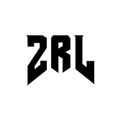 ZRL letter logo design for technology company. ZRL logo design black and white color combination. ZRL logo, ZRL vector, ZRL design, ZRL icon, ZRL alphabet. ZRL typography logo design.