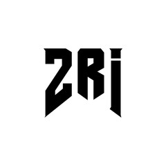 ZRI letter logo design for technology company. ZRI logo design black and white color combination. ZRI logo, ZRI vector, ZRI design, ZRI icon, ZRI alphabet. ZRI typography logo design.