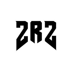 ZRZ letter logo design for technology company. ZRZ logo design black and white color combination. ZRZ logo, ZRZ vector, ZRZ design, ZRZ icon, ZRZ alphabet. ZRZ typography logo design.