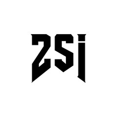 ZSI letter logo design for technology company. ZSI logo design black and white color combination. ZSI logo, ZSI vector, ZSI design, ZSI icon, ZSI alphabet. ZSI typography logo design.