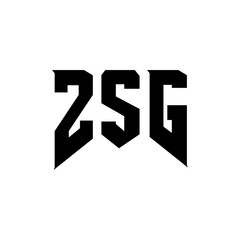 ZSG letter logo design for technology company. ZSG logo design black and white color combination. ZSG logo, ZSG vector, ZSG design, ZSG icon, ZSG alphabet. ZSG typography logo design.