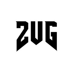 ZUG letter logo design for technology company. ZUG logo design black and white color combination. ZUG logo, ZUG vector, ZUG design, ZUG icon, ZUG alphabet. ZUG typography logo design.