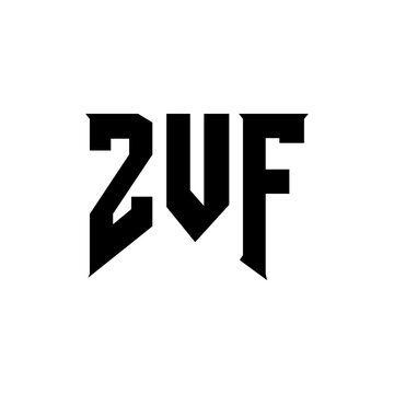 ZVF letter logo design for technology company. ZVF logo design black and white color combination. ZVF logo, ZVF vector, ZVF design, ZVF icon, ZVF alphabet. ZVF typography logo design.
