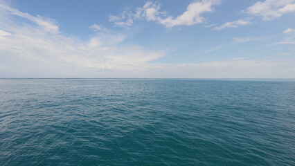 blue sea blue sky horizon