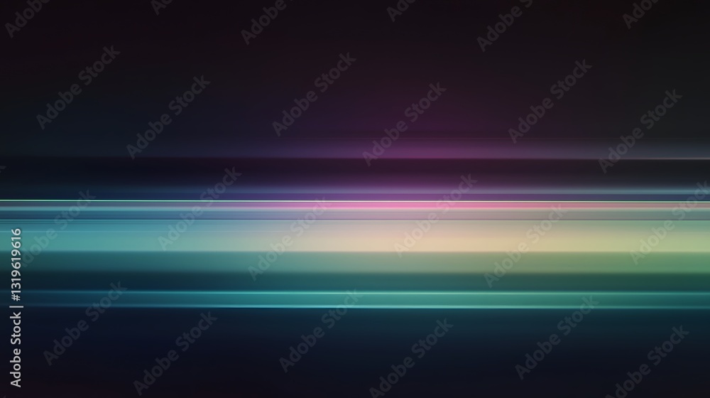 Poster abstract image of colorful horizontal lines with blurred appearance