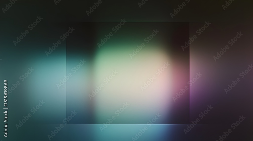 Poster abstract display featuring soft colors and a central square shape