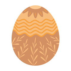 Colorful Easter eggs with bunny, chick, and floral designs