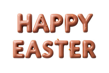 Chocolate Happy Easter 3d text