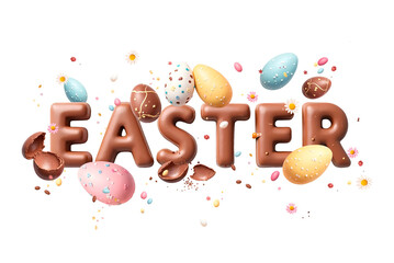 Chocolate easter composition