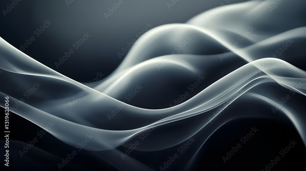Poster abstract waves create a mesmerizing flow, blending light and shadow in a visually appealing design.