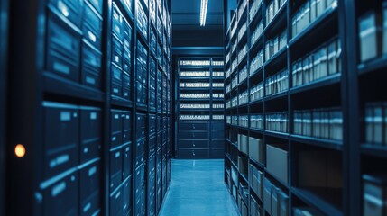Deep Blue Data Center, Rows of Servers and Archives