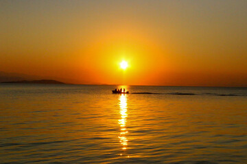 Colors of sunset at the sea