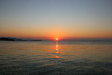 Sunset over Aegean sea - Greece