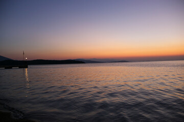 Beautiful sunset on the sea