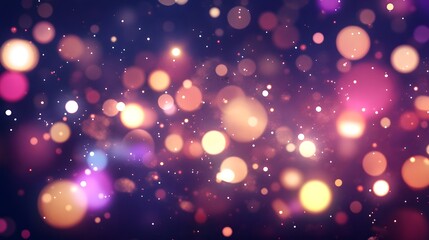 Fototapeta premium A blurry background filled with colorful and glowing bokeh lights