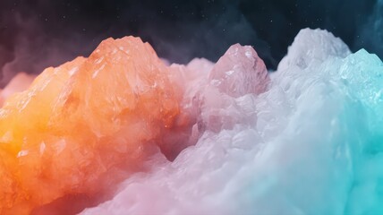 Colorful Ice Formations Abstract Background