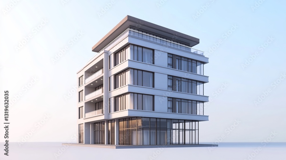 Poster 3d architecture building design