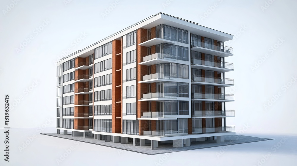 Poster 3d architecture building design