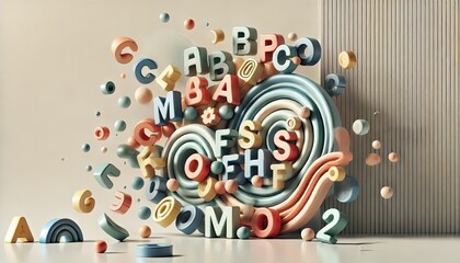 Obraz premium Alphabet Magnet Day 