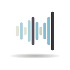 Equalizer, frequency vector icon. Audio signal