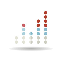 Equalizer, frequency with dots vector icon