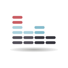 Obraz premium Equalizer, frequency with dashes vector icon