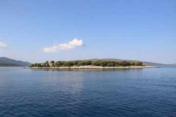 Peaceful view with an small island in Adriatic Sea