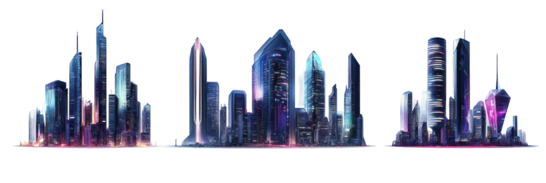 abstract colorful city scape background